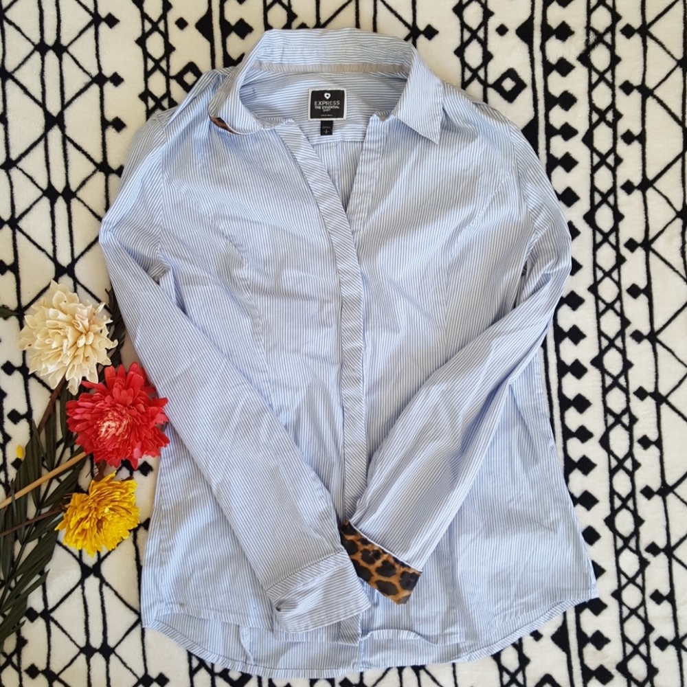 Express Stripped Button Down
